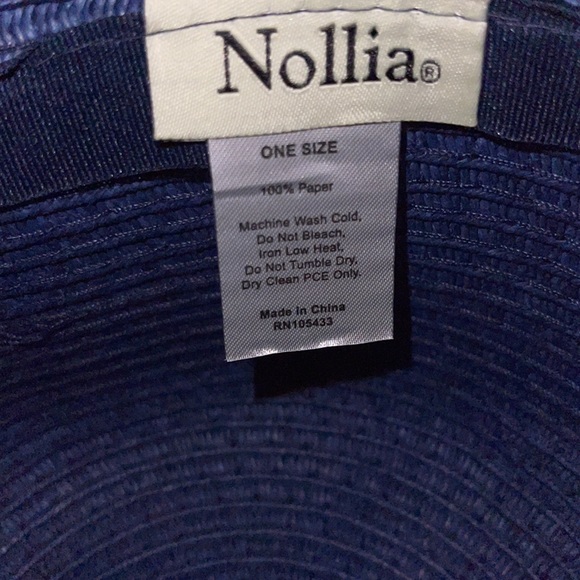 👒🆕NOLLIA BLUE SUMMER HAT 👒 WITH ADJUSTABLE WIRE. WITH ATTACHED NECK STRAP🌞 - Picture 3 of 4